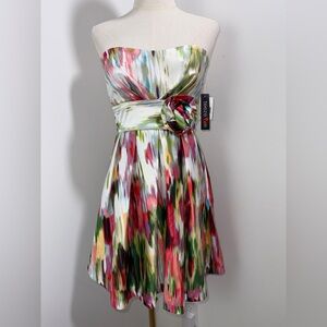 VINTAGE Y2K TEEZE ME fit & flare strapless babydoll DRESS